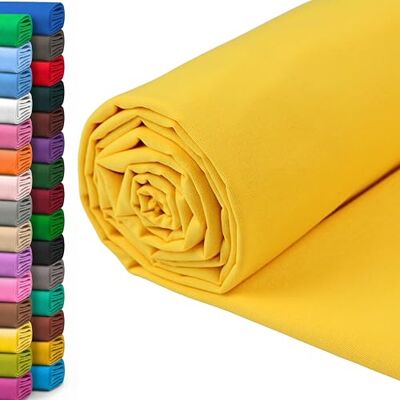A-Express 100% Baumwollstoff 150 cm (60 Zoll) Breit – Uni Baumwoll stoff Meterware Ideal für Patchwork, Nähen, Vorhang, Futter, Bettwäsche, Schneiderei, Kissenbezüge Gelb 2 Meter A-Express 100% Baumwollstoff 150 cm (60 Zoll) Breit – Uni Baumwoll stoff Meterware Ideal für Patchwork, Nähen, Vorhang, Futter, Bettwäsche, Schneiderei, Kissenbezüge Gelb 2 Meter