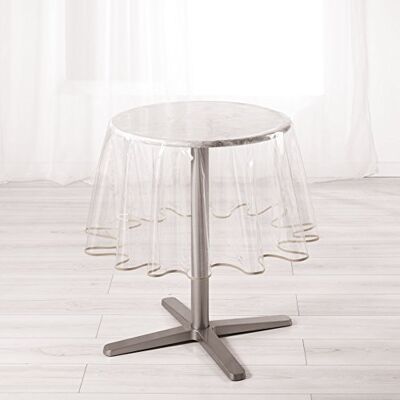 Douceur d'Intérieur 180 cm, Uni, Kristall 15/100e Garten Biais Tischdecke rund, Taupe Douceur d'Intérieur 180 cm, Uni, Kristall 15/100e Garten Biais Tischdecke rund, Taupe