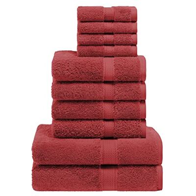 Superior 10-teiliges Handtuch-Set aus ägyptischer Baumwolle, enthält 2 Badetücher, 4 Handtücher, 4 Gesichtstücher/Waschlappen, ultraweiche Luxus-Handtücher, Dicke Plüsch-Essentials, Gästebad, Spa, Superior 10-teiliges Handtuch-Set aus ägyptischer Baumwolle, enthält 2 Badetücher, 4 Handtücher, 4 Gesichtstücher/Waschlappen, ultraweiche Luxus-Handtücher, Dicke Plüsch-Essentials, Gästebad, Spa,