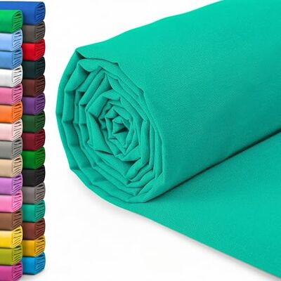 A-Express 100% Baumwollstoff 150 cm (60 Zoll) Breit – Uni Baumwoll stoff Meterware Ideal für Patchwork, Nähen, Vorhang, Futter, Bettwäsche, Schneiderei, Kissenbezüge Türkis 1 Meter A-Express 100% Baumwollstoff 150 cm (60 Zoll) Breit – Uni Baumwoll stoff Meterware Ideal für Patchwork, Nähen, Vorhang, Futter, Bettwäsche, Schneiderei, Kissenbezüge Türkis 1 Meter