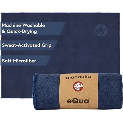 Manduka Unisex-Erwachsene eQua Handtuch Schnell trocknend, rutschfest, Mitternacht/Ausflug, einfarbig (Midnight//Getaway Solids), 16 Manduka Unisex-Erwachsene eQua Handtuch Schnell trocknend, rutschfest, Mitternacht/Ausflug, einfarbig (Midnight//Getaway Solids), 16