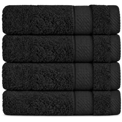 Class Home Collection Gästehandtücher 30x50, 4er Gästetuch-Set, Schwarz 500 g/m² Frottee 100% Baumwolle Weich & saugstark Strapazierfähig Bordüre Aufhängeschlaufe OEKO-TEX® STANDARD 100 Class Home Collection Gästehandtücher 30x50, 4er Gästetuch-Set, Schwarz 500 g/m² Frottee 100% Baumwolle Weich & saugstark Strapazierfähig Bordüre Aufhängeschlaufe OEKO-TEX® STANDARD 100