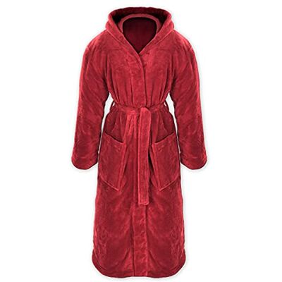 Gräfenstayn ® Damen & Herren Kuschelfleece Bademantel mit Kapuze Größe S-XXXL mit Öko-Tex Standard 100 Flanell Fleece Gräfenstayn ® Damen & Herren Kuschelfleece Bademantel mit Kapuze Größe S-XXXL mit Öko-Tex Standard 100 Flanell Fleece