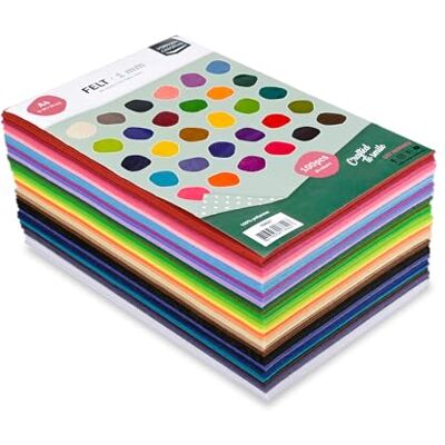 Creative Filz Multipack A4 1mm 100Stück, 20x30 cm Creative Filz Multipack A4 1mm 100Stück, 20x30 cm