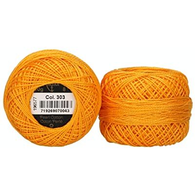 Anchor Perlgarn 8, 4591008-00303, Farbe:dottergelb hell, Stickgarne Anchor Perlgarn 8, 4591008-00303, Farbe:dottergelb hell, Stickgarne