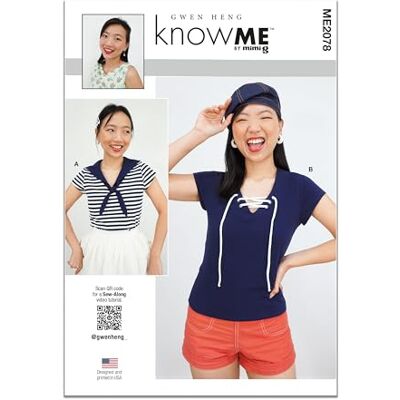 Know Me Modell ME2078U5 - Kurzer Ärmel Stricktop für Größe 44-52 Know Me Modell ME2078U5 - Kurzer Ärmel Stricktop für Größe 44-52