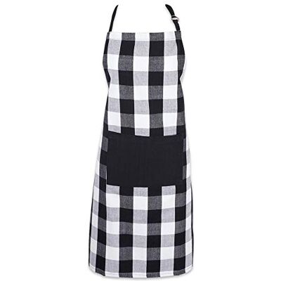 DII Unisex Buffalo Check Kitchen Collection, Classic Farmhouse Chef Schürze, Einheitsgröße, Schwarz & Weiß DII Unisex Buffalo Check Kitchen Collection, Classic Farmhouse Chef Schürze, Einheitsgröße, Schwarz & Weiß
