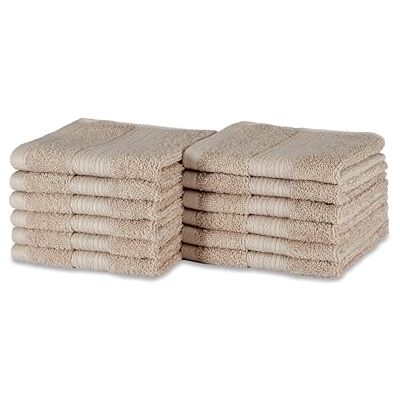 Amazon Waschlappen aus Baumwolle, 12 Stück, 30 x 30 cm Amazon Waschlappen aus Baumwolle, 12 Stück, 30 x 30 cm