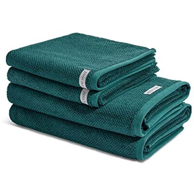 Ross 4 teiliges Frottier-Set Selection (2 X Handtuch 2 X Duschtuch im Set) 540 g/m2 Baumwolle Frottee saugstark weich und flauschig Moosgrün Ross 4 teiliges Frottier-Set Selection (2 X Handtuch 2 X Duschtuch im Set) 540 g/m2 Baumwolle Frottee saugstark weich und flauschig Moosgrün