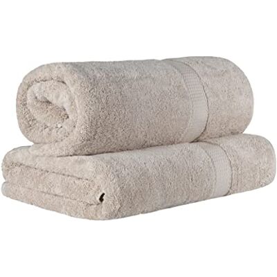 Superior Badetuch, ägyptische Baumwolle, 86,4 x 172,7 cm, Stein, 2-teiliges Handtuch-Set Superior Badetuch, ägyptische Baumwolle, 86,4 x 172,7 cm, Stein, 2-teiliges Handtuch-Set