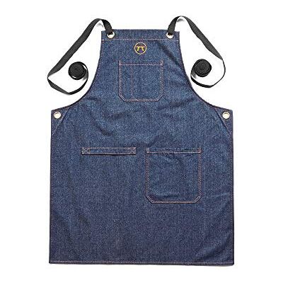 OUTSET Denim Schürze mit Taschen, Einheitsgröße, 100% Baumwolle, Blau OUTSET Denim Schürze mit Taschen, Einheitsgröße, 100% Baumwolle, Blau