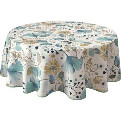 Le linge de Jules Fleckenabweisende Tischdecke Bloom – oval 150 x 240 cm, blau, beige Le linge de Jules Fleckenabweisende Tischdecke Bloom – oval 150 x 240 cm, blau, beige