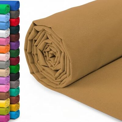 A-Express 100% Baumwollstoff 150 cm (60 Zoll) Breit – Uni Baumwoll stoff Meterware Ideal für Patchwork, Nähen, Vorhang, Futter, Bettwäsche, Schneiderei, Kissenbezüge Dunkelbeige 0.5 Meter A-Express 100% Baumwollstoff 150 cm (60 Zoll) Breit – Uni Baumwoll stoff Meterware Ideal für Patchwork, Nähen, Vorhang, Futter, Bettwäsche, Schneiderei, Kissenbezüge Dunkelbeige 0.5 Meter