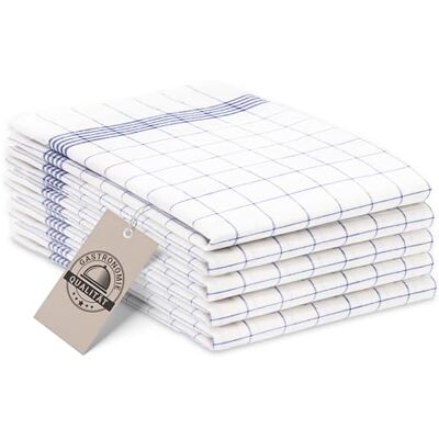 ZOLLNER 5er Set Geschirrtücher Baumwolle in 50x70 cm super saugstarke und langlebige Küchentücher waschbar bis 95°C – in blau weiß kariert Gastronomiequalität Oeko Tex® Zertifiziert ZOLLNER 5er Set Geschirrtücher Baumwolle in 50x70 cm super saugstarke und langlebige Küchentücher waschbar bis 95°C – in blau weiß kariert Gastronomiequalität Oeko Tex® Zertifiziert