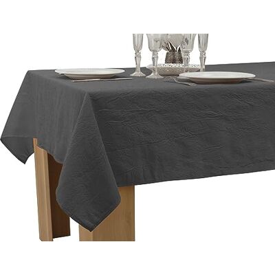 Le linge de Jules Tischdecke, schmutzabweisend, zerknittert, 150 x 240 cm, Anthrazit Le linge de Jules Tischdecke, schmutzabweisend, zerknittert, 150 x 240 cm, Anthrazit