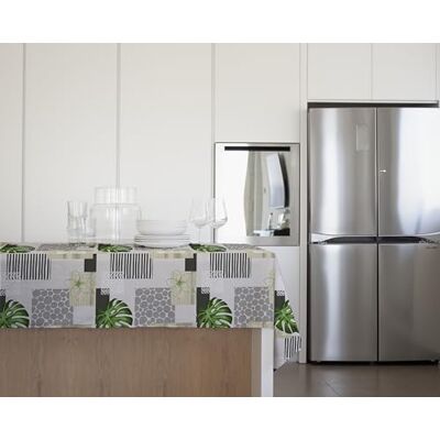 GEMITEX Traditionelle Tischdecke, Plüsch, gewachst, wasserdicht und schmutzabweisend, Dekor 4146 Modern Jungle, ideal für quadratische und runde Tische für 4 Personen, 140 x 140 cm, hergestellt in GEMITEX Traditionelle Tischdecke, Plüsch, gewachst, wasserdicht und schmutzabweisend, Dekor 4146 Modern Jungle, ideal für quadratische und runde Tische für 4 Personen, 140 x 140 cm, hergestellt in