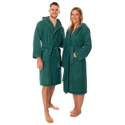Lavea ® Mexico Bademantel Damen und Herren 100% Baumwolle, weicher Frottee Morgenmantel Damen mit Kapuze, saugstark, hautfreundlich und pflegeleicht – Ideal für Sauna Lavea ® Mexico Bademantel Damen und Herren 100% Baumwolle, weicher Frottee Morgenmantel Damen mit Kapuze, saugstark, hautfreundlich und pflegeleicht – Ideal für Sauna