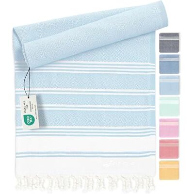 Fit-Flip Hamamtuch aus 100% Baumwolle saugfähig und schnelltrocknend Ice Blue, 200x200cm Diamond, türkisches Saunatuch, Strandtuch, Duschtuch, Badetuch, Yogatuch Fit-Flip Hamamtuch aus 100% Baumwolle saugfähig und schnelltrocknend Ice Blue, 200x200cm Diamond, türkisches Saunatuch, Strandtuch, Duschtuch, Badetuch, Yogatuch