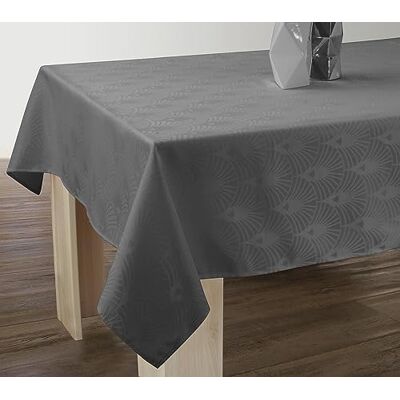 Le linge de Jules Tischdecke, schmutzabweisend, Damast, 150 x 240 cm, Anthrazit Le linge de Jules Tischdecke, schmutzabweisend, Damast, 150 x 240 cm, Anthrazit