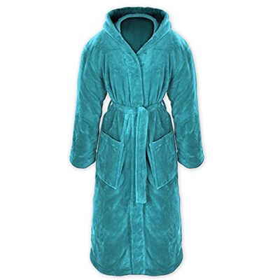 Gräfenstayn ® Damen & Herren Kuschelfleece Bademantel mit Kapuze Größe S-XXXL mit Öko-Tex Standard 100 Flanell Fleece Gräfenstayn ® Damen & Herren Kuschelfleece Bademantel mit Kapuze Größe S-XXXL mit Öko-Tex Standard 100 Flanell Fleece