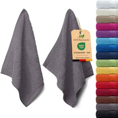 AR Line Arizona 2er Set Seiftuch 30x30 cm – 100% Baumwolle, 500 g/m², weich & saugstark, in Farbe: Anthrazit-Grau AR Line Arizona 2er Set Seiftuch 30x30 cm – 100% Baumwolle, 500 g/m², weich & saugstark, in Farbe: Anthrazit-Grau
