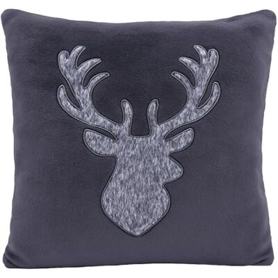 heimtexland Dekokissen Hirsch Landhaus Soft Flanell Kissen gefüllt Fell-Imitat Hirschkopf Chalet Hüttenstil Kuschelkissen 45x45 Geschenkidee Weihnachten Typ903 grau heimtexland Dekokissen Hirsch Landhaus Soft Flanell Kissen gefüllt Fell-Imitat Hirschkopf Chalet Hüttenstil Kuschelkissen 45x45 Geschenkidee Weihnachten Typ903 grau
