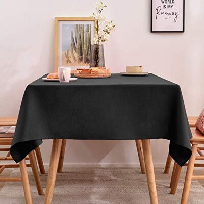 Falcon Tischdecke in Schwarz 145 x 300 cm, schmutzabweisend, mit Leinenlook Rechteckig, wasserabweisend,bügelfrei, waschbar, Restaurant, Küche, Party, Dekorativ, Weihnachten, Neujahr, Café, Garten Falcon Tischdecke in Schwarz 145 x 300 cm, schmutzabweisend, mit Leinenlook Rechteckig, wasserabweisend,bügelfrei, waschbar, Restaurant, Küche, Party, Dekorativ, Weihnachten, Neujahr, Café, Garten
