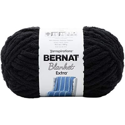 Bernat 16102727033 Decke Extra Garn, Polyester, Schwarz, 300g Bernat 16102727033 Decke Extra Garn, Polyester, Schwarz, 300g