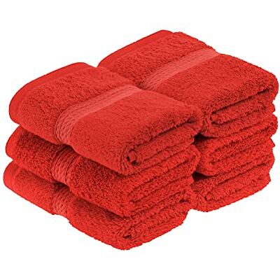 Superior Handtuch-Set, ägyptische Baumwolle, 33 x 33 cm, Rot, 6-teilig Superior Handtuch-Set, ägyptische Baumwolle, 33 x 33 cm, Rot, 6-teilig