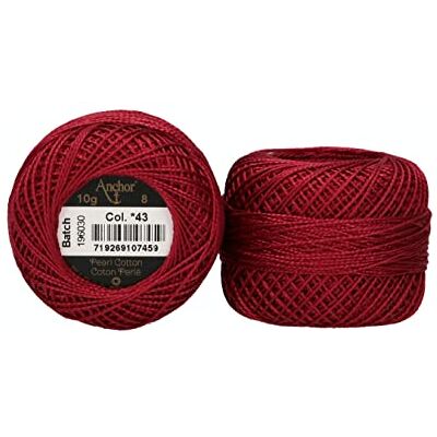 Anchor Perlgarn 8, 4591008-00043, Farbe:rubinrot, Stickgarne Anchor Perlgarn 8, 4591008-00043, Farbe:rubinrot, Stickgarne