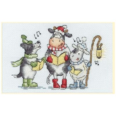 Bothy Threads The Home Of Happy Stitching Grußkarte Kreuzstich Stickpackung, Wuff, Muh, Baa! Bothy Threads The Home Of Happy Stitching Grußkarte Kreuzstich Stickpackung, Wuff, Muh, Baa!