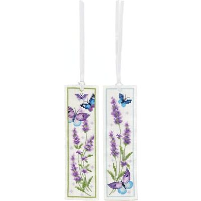 Vervaco Lesezeichen Kreuzstich Stickpackungen Gezählter Kreuzstich Set LAVENDEL 2ER DIY Set Erwachsene Sticken Lesen Zubehör Geschenk Zählmusterpackung 6 x 20 cm Stickset für Anfänger Vervaco Lesezeichen Kreuzstich Stickpackungen Gezählter Kreuzstich Set LAVENDEL 2ER DIY Set Erwachsene Sticken Lesen Zubehör Geschenk Zählmusterpackung 6 x 20 cm Stickset für Anfänger