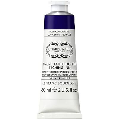 Lefranc Bourgeois Charbonnel Kupferdruckfarben, hochpigmentierte Tiefdruckfarbe, ausgezeichnete Lichtechtheit, Vegan, lebendige Farben, alterungsbeständig, 60ml Tube Konzentriertblau Lefranc Bourgeois Charbonnel Kupferdruckfarben, hochpigmentierte Tiefdruckfarbe, ausgezeichnete Lichtechtheit, Vegan, lebendige Farben, alterungsbeständig, 60ml Tube Konzentriertblau