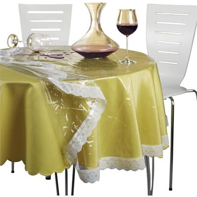 Unbekannt Schutz-Tischdecke Spitze transparent Größe 110x140 cm Unbekannt Schutz-Tischdecke Spitze transparent Größe 110x140 cm