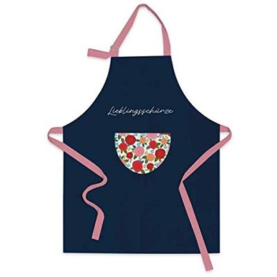 Grafik-Werkstatt Kochschürze Schürze mit lustigem Spruch Lieblingsschürze, blau-rosa Grafik-Werkstatt Kochschürze Schürze mit lustigem Spruch Lieblingsschürze, blau-rosa