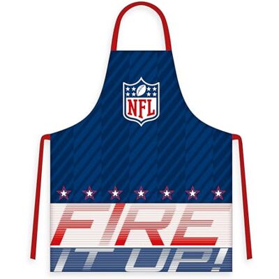 Herding Schürze NFL, Mit Tunnelzug, ca. 70 x 85 cm, Football-Design, Kochschürze für Damen und Herren, 100% Baumwolle Herding Schürze NFL, Mit Tunnelzug, ca. 70 x 85 cm, Football-Design, Kochschürze für Damen und Herren, 100% Baumwolle
