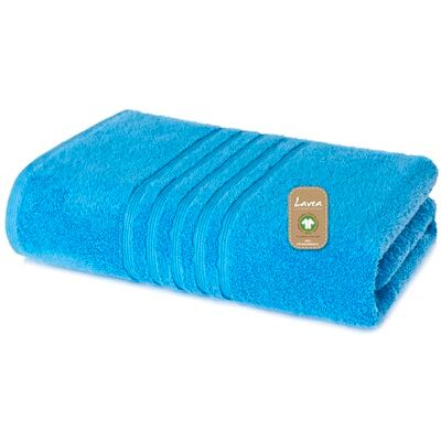 Lavea ® Badetuch 100x150 cm – Himmelblau 100% Baumwolle – Großes Duschtuch, saugstark, weich und hautfreundlich, Frottierserie Bali, waschbar und strapazierfähig Lavea ® Badetuch 100x150 cm – Himmelblau 100% Baumwolle – Großes Duschtuch, saugstark, weich und hautfreundlich, Frottierserie Bali, waschbar und strapazierfähig