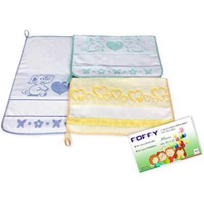 tex family Set mit 3 Handtüchern für Kindergarten Popy © cm 40 x 55 cm reine Baumwolle männlich mit Aida-Stoff zum Besticken tex family Set mit 3 Handtüchern für Kindergarten Popy © cm 40 x 55 cm reine Baumwolle männlich mit Aida-Stoff zum Besticken