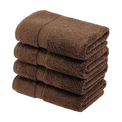 Superior Handtücher aus ägyptischer Baumwolle, 4er-Set, ultraweiche Handtücher, Dickes Plüsch, saugfähig, schwer, Gästebad, Hotel, Spa, Badezimmer, Duschbasics, Braun (Schokolade) Superior Handtücher aus ägyptischer Baumwolle, 4er-Set, ultraweiche Handtücher, Dickes Plüsch, saugfähig, schwer, Gästebad, Hotel, Spa, Badezimmer, Duschbasics, Braun (Schokolade)