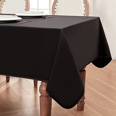 Falcon Tischdecke in Reinschwarz 140 x 240 cm, schmutzabweisend, mit Satin-Optik Rechteckig, wasserabweisend,bügelfrei, waschbar, Restaurant, Küche, Party, Dekorativ, Weihnachten, Neujahr, Café, Garten Falcon Tischdecke in Reinschwarz 140 x 240 cm, schmutzabweisend, mit Satin-Optik Rechteckig, wasserabweisend,bügelfrei, waschbar, Restaurant, Küche, Party, Dekorativ, Weihnachten, Neujahr, Café, Garten