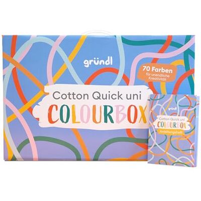Gründl Cotton Quick uni Koffer aus 70 Farben mit Anleitungen 70 Knäuel 50 g Gründl Cotton Quick uni Koffer aus 70 Farben mit Anleitungen 70 Knäuel 50 g