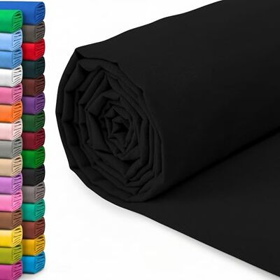 A-Express 100% Baumwollstoff 150 cm (60 Zoll) Breit – Uni Baumwoll stoff Meterware Ideal für Patchwork, Nähen, Vorhang, Futter, Bettwäsche, Schneiderei, Kissenbezüge Schwarz 1 Meter A-Express 100% Baumwollstoff 150 cm (60 Zoll) Breit – Uni Baumwoll stoff Meterware Ideal für Patchwork, Nähen, Vorhang, Futter, Bettwäsche, Schneiderei, Kissenbezüge Schwarz 1 Meter