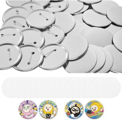 VEVOR Buttonrohlinge 100-tlg. 75mm für Buttonmaschine mit Sicherheitsnadel Transparente Mylar-Folie + Runde Blanko-Papiere für DIY-Projekte zu Hause Schulveranstaltungen + Individuelle Studios VEVOR Buttonrohlinge 100-tlg. 75mm für Buttonmaschine mit Sicherheitsnadel Transparente Mylar-Folie + Runde Blanko-Papiere für DIY-Projekte zu Hause Schulveranstaltungen + Individuelle Studios