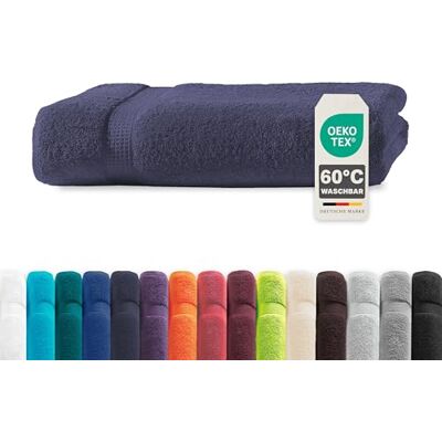 Müskaan ® Handtuch Marineblau, 100% Baumwolle, 100x150cm, 500g/m² – Öko-Tex, Frottee Badehandtuch Baumwolle, Duschtuch 100x150cm, Großes Handtuch Blau für Bad, 60°C waschbar, Frotteetücher Müskaan ® Handtuch Marineblau, 100% Baumwolle, 100x150cm, 500g/m² – Öko-Tex, Frottee Badehandtuch Baumwolle, Duschtuch 100x150cm, Großes Handtuch Blau für Bad, 60°C waschbar, Frotteetücher