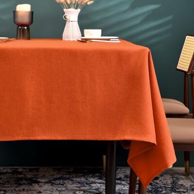 Falcon Tischdecke in Hellrotorange 140 x 240 cm, schmutzabweisend, mit Leinenlook Rechteckig, wasserabweisend,bügelfrei, waschbar, Restaurant, Küche, Party, Dekorativ, Weihnachten, Neujahr, Café, Garten Falcon Tischdecke in Hellrotorange 140 x 240 cm, schmutzabweisend, mit Leinenlook Rechteckig, wasserabweisend,bügelfrei, waschbar, Restaurant, Küche, Party, Dekorativ, Weihnachten, Neujahr, Café, Garten