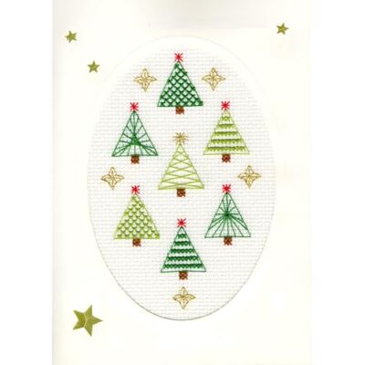 Bothy Threads Grußkarte Kreuzstich-Set Weihnachtswald, 9x13cm, XMAS23, Zählmuster Bothy Threads Grußkarte Kreuzstich-Set Weihnachtswald, 9x13cm, XMAS23, Zählmuster