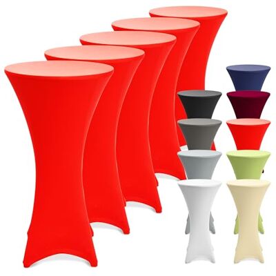 Beautissu 5er Set Stretch Stehtisch Hussen für Stehtische waschbar 70cm Rot bügelfrei Stehtischhussen Verstärkung Fußbereich Tischhusse Tischdecke rutschfest Bezug elastisch Bistro Stella Beautissu 5er Set Stretch Stehtisch Hussen für Stehtische waschbar 70cm Rot bügelfrei Stehtischhussen Verstärkung Fußbereich Tischhusse Tischdecke rutschfest Bezug elastisch Bistro Stella