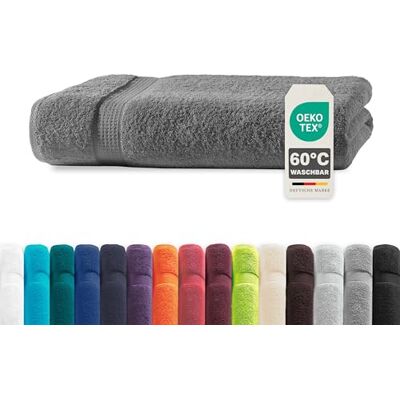 Müskaan ® Handtuch Anthrazit, 100% Baumwolle, 100x150cm, 500g/m² – Öko-Tex, Frottee Badehandtuch Baumwolle, Duschtuch 100x150cm, Großes Handtuch Grau für Bad, 60°C waschbar, Frotteetücher Müskaan ® Handtuch Anthrazit, 100% Baumwolle, 100x150cm, 500g/m² – Öko-Tex, Frottee Badehandtuch Baumwolle, Duschtuch 100x150cm, Großes Handtuch Grau für Bad, 60°C waschbar, Frotteetücher