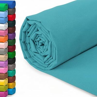 A-Express 100% Baumwollstoff 150 cm (60 Zoll) Breit – Uni Baumwoll stoff Meterware Ideal für Patchwork, Nähen, Vorhang, Futter, Bettwäsche, Schneiderei, Kissenbezüge Blaugrün 0.5 Meter A-Express 100% Baumwollstoff 150 cm (60 Zoll) Breit – Uni Baumwoll stoff Meterware Ideal für Patchwork, Nähen, Vorhang, Futter, Bettwäsche, Schneiderei, Kissenbezüge Blaugrün 0.5 Meter
