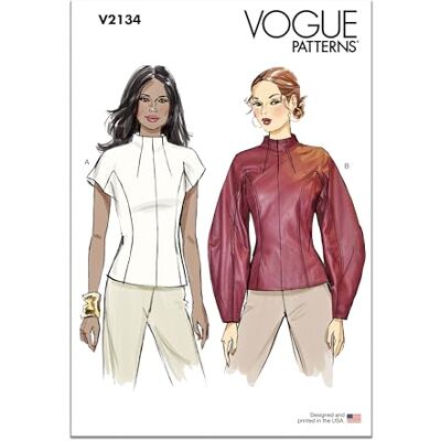 Vogue Patterns Vogue Schnittmuster V2134H5 für Damen und Herren, Petite-Oberteil mit Ärmelvariationen, H5 (34-38-40-42) Vogue Patterns Vogue Schnittmuster V2134H5 für Damen und Herren, Petite-Oberteil mit Ärmelvariationen, H5 (34-38-40-42)